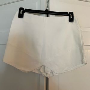 White overlap skort